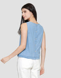 Nevada Chambray Kemeja Sleeveless Wanita