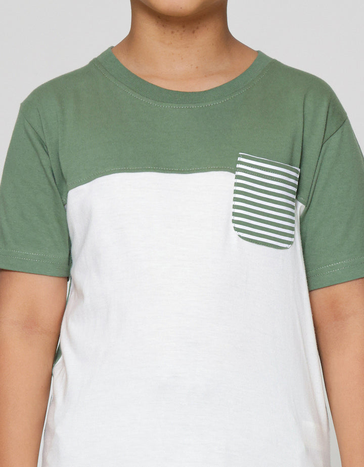 Little M Cut Sewn Ktg Salur Kaos Anak Laki-laki