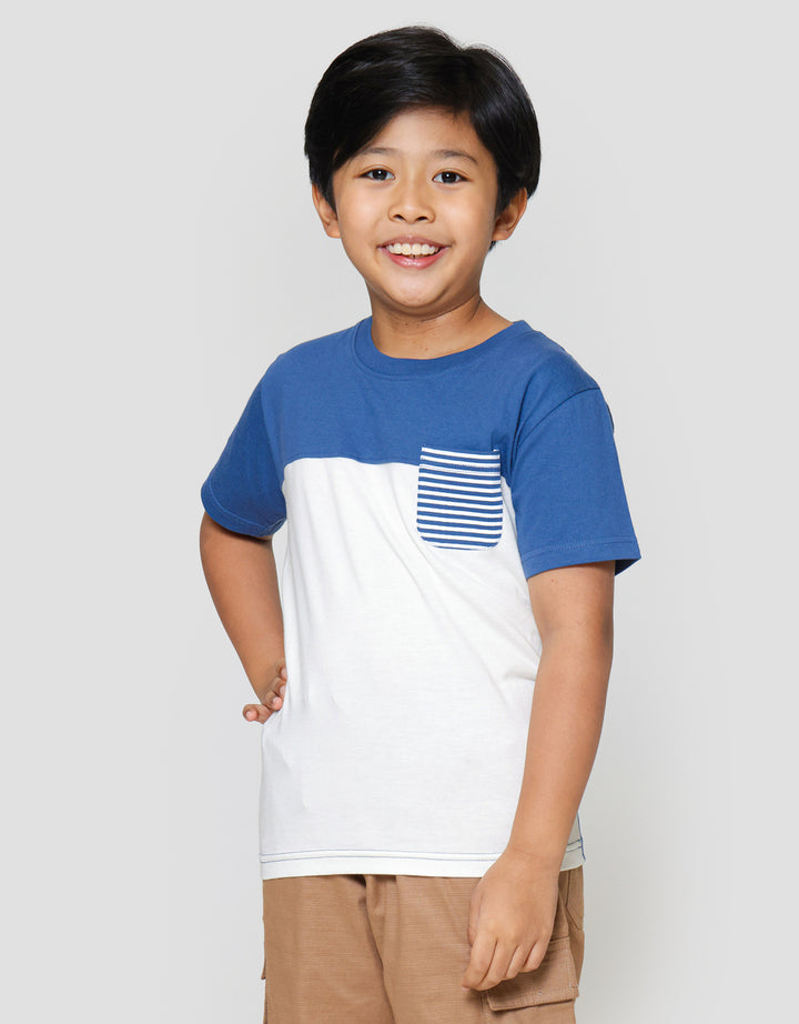 Little M Cut Sewn Ktg Salur Kaos Anak Laki-laki