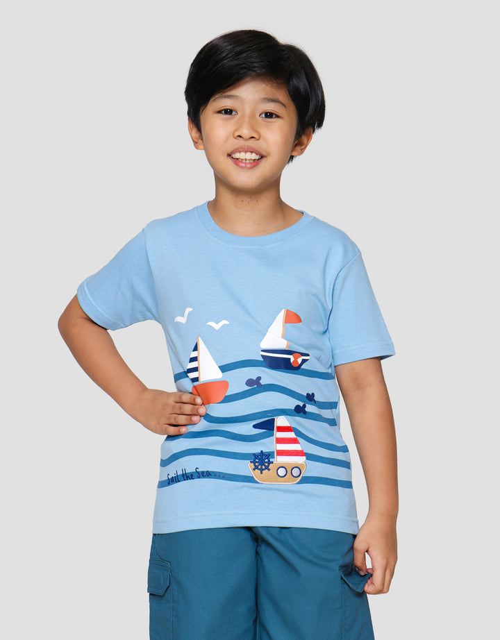 Little M Ship Marine Kaos Anak Laki-laki
