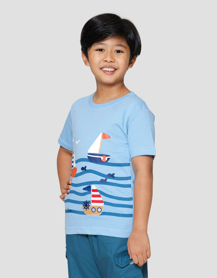 Little M Ship Marine Kaos Anak Laki-laki