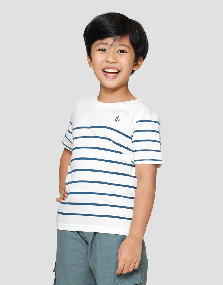Little M Salur Jangkar Kaos Anak Laki-laki