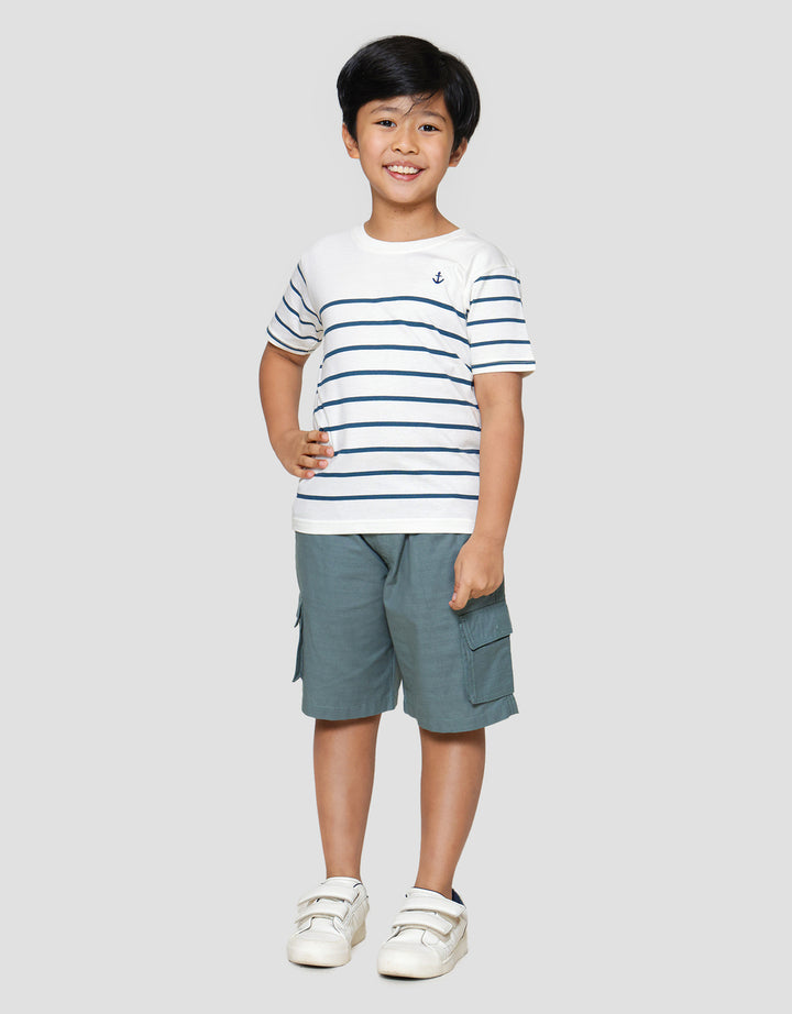 Little M Salur Jangkar Kaos Anak Laki-laki