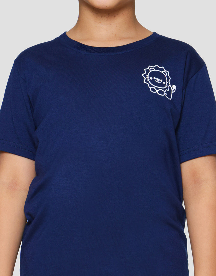 Little M Lion Sablon Kiri Kaos Anak Laki-laki