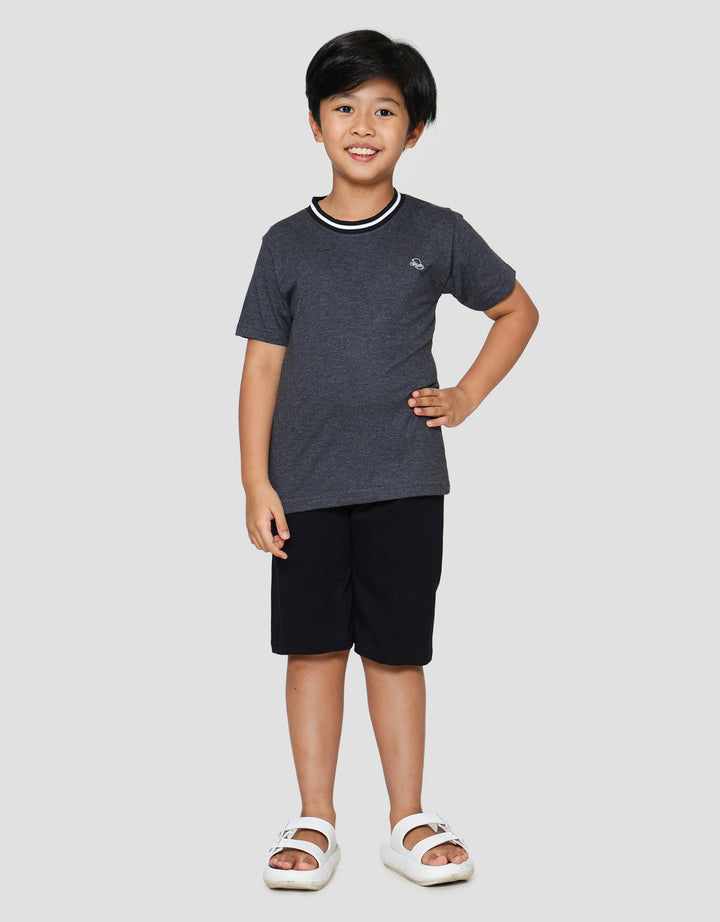 Little M Rib Manset Rugby Baju Set Anak Laki-Laki