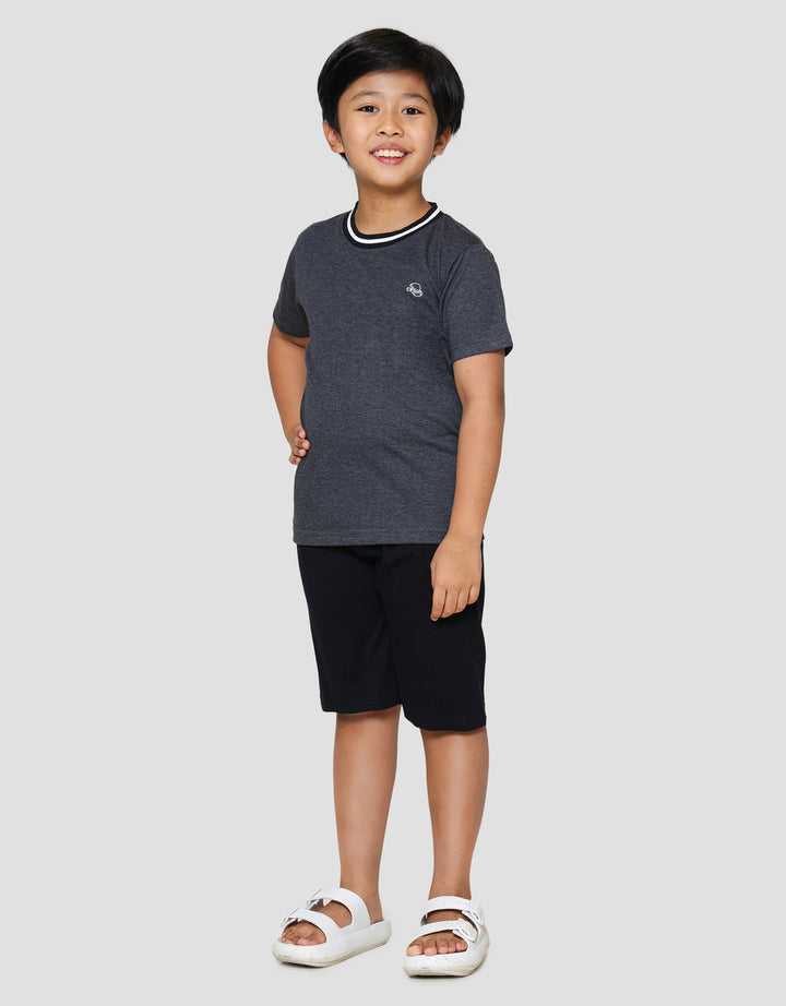 Little M Rib Manset Rugby Baju Set Anak Laki-Laki