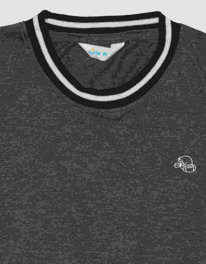 Little M Rib Manset Rugby Baju Set Anak Laki-Laki