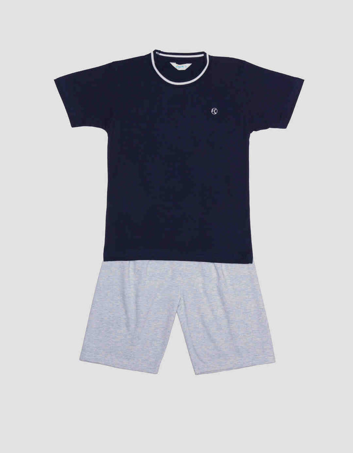 Little M Rib Manset Baseball Baju Set Anak Laki-Laki