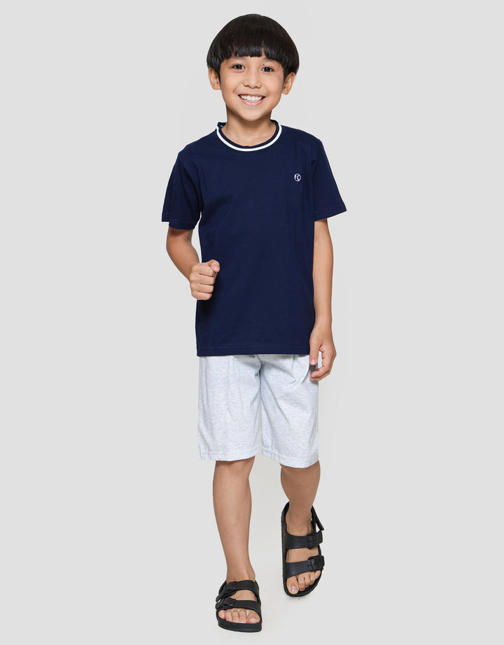 Little M Rib Manset Baseball Baju Set Anak Laki-Laki