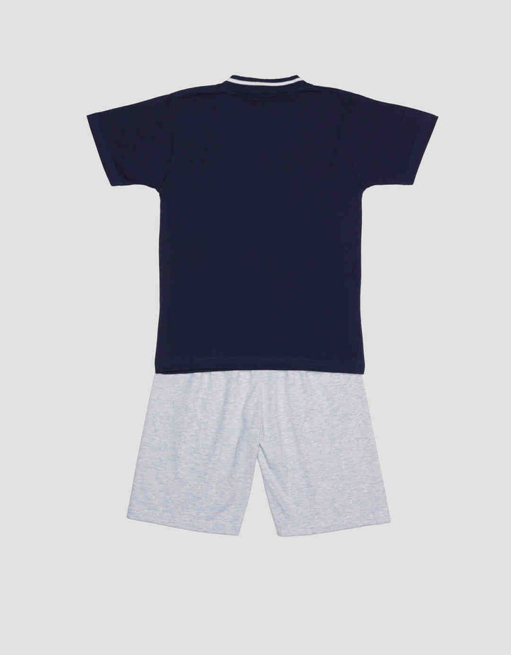 Little M Rib Manset Baseball Baju Set Anak Laki-Laki
