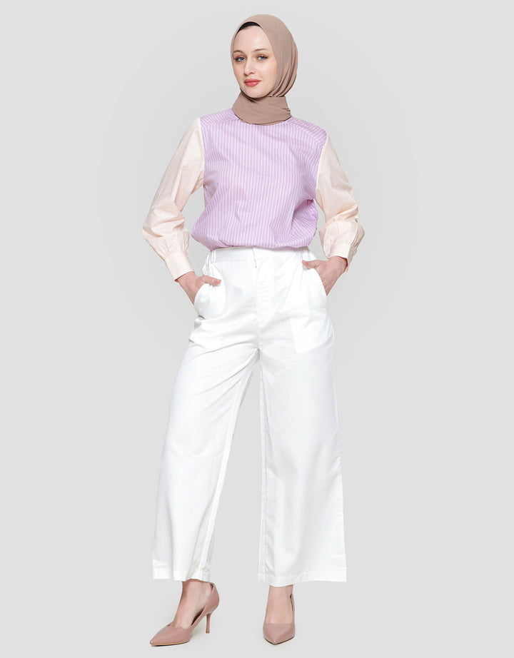 Annisa Soft Twill Wide Leg Trouser Celana Panjang Wanita