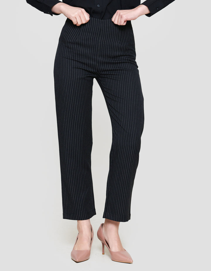 Annisa Twotone Stripe Celana Panjang Wanita