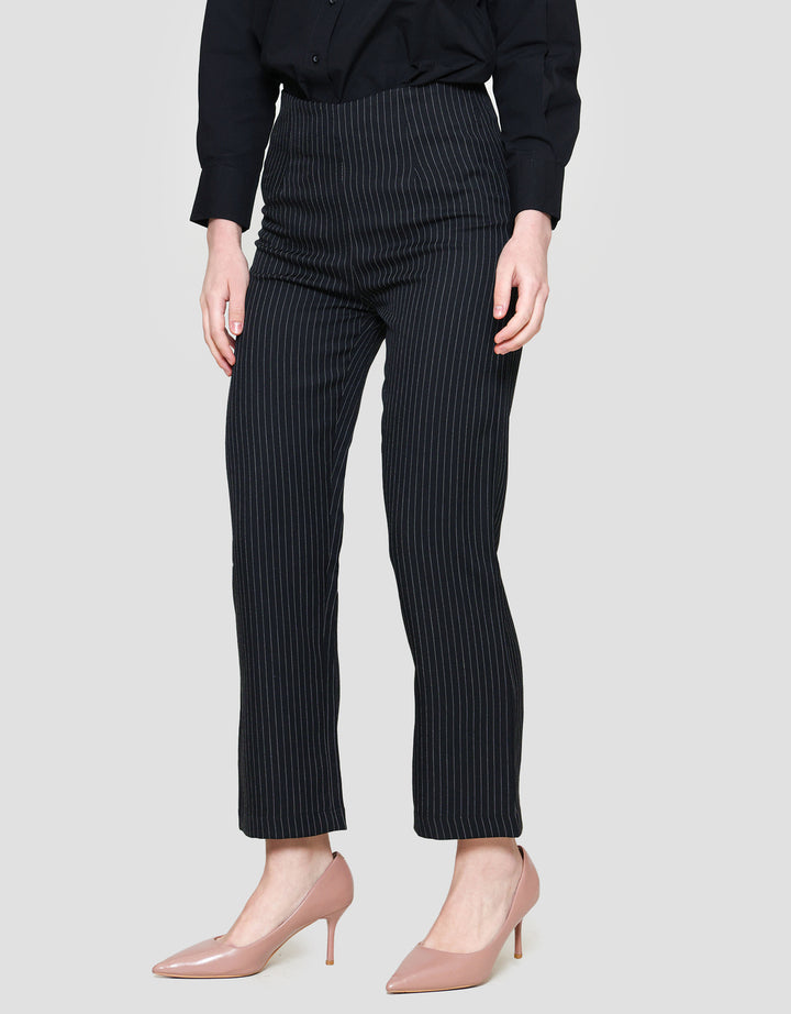 Annisa Twotone Stripe Celana Panjang Wanita