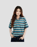 Walrus Polo Lagoon Breeze Kemeja Bergaris Unisex