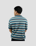 Walrus Polo Lagoon Breeze Kemeja Bergaris Unisex