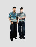 Walrus Polo Lagoon Breeze Kemeja Bergaris Unisex
