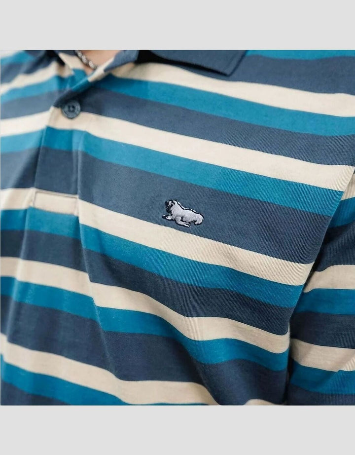 Walrus Polo Lagoon Breeze Kemeja Bergaris Unisex