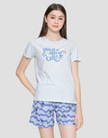 Disney Blue Stitch Baju Tidur Set Wanita