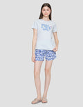 Disney Blue Stitch Baju Tidur Set Wanita