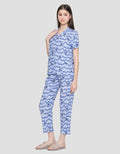 Disney Blu Stitch Set Piyama Wanita