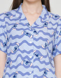 Disney Blu Stitch Set Piyama Wanita