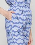 Disney Blu Stitch Set Piyama Wanita