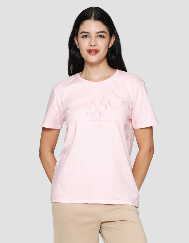 Nevada Cvc I Am Able To Achieve Anything Kaos Lengan Pendek Wanita