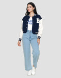 Nevada Boxy Fleece Varsity Jaket Wanita