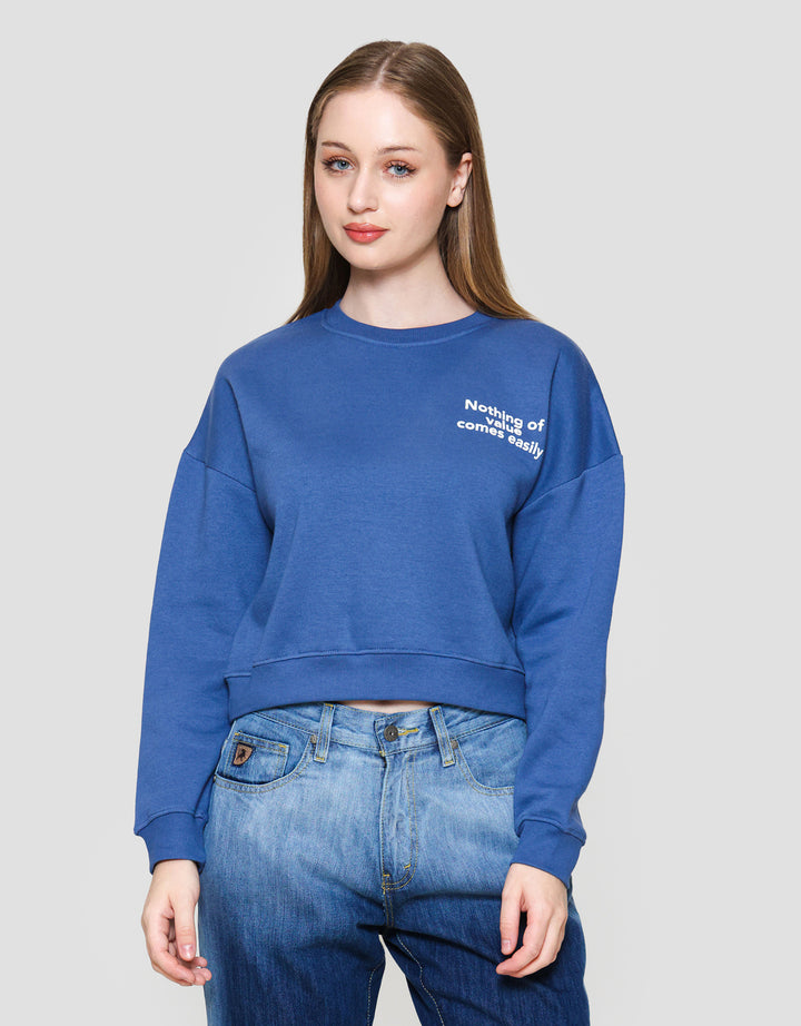 Nevada Sweatshirt Swt Sld Crop Fleece Comes Easily