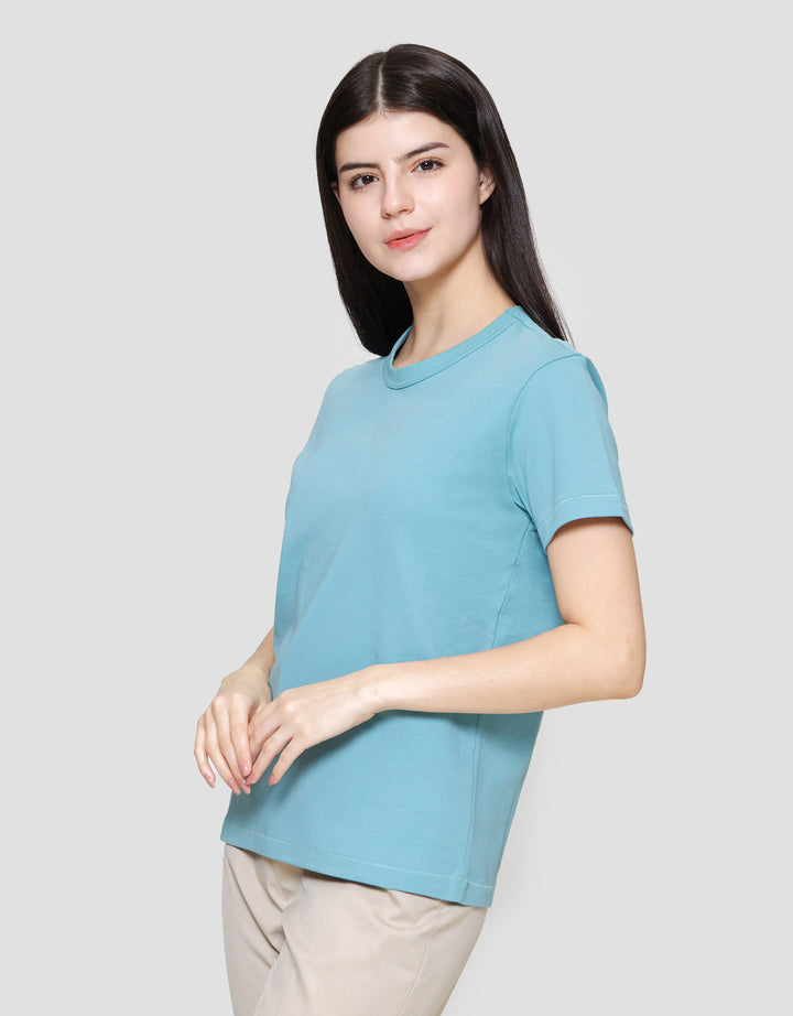 Suko Round Neck Kerah Bulat Lengan Pendek Kaos Wanita