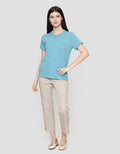 Suko Women's Round Collar Basic T-Shirt