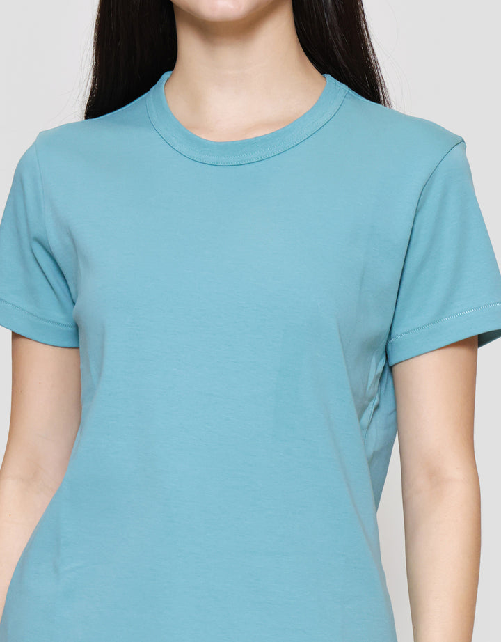 Suko Round Neck Kerah Bulat Lengan Pendek Kaos Wanita