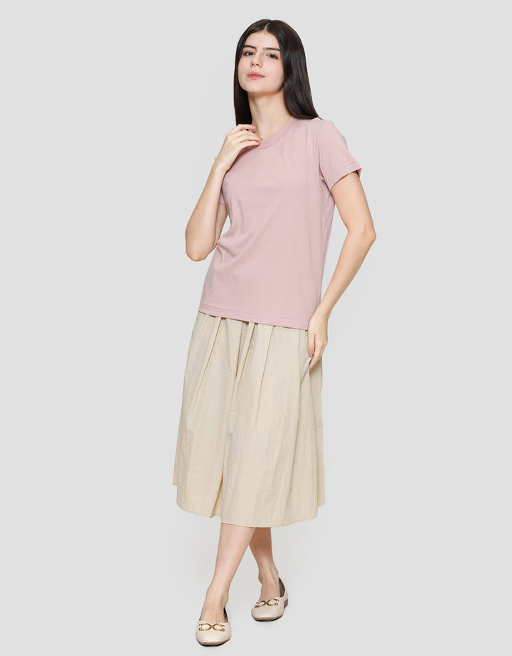 Suko Round Neck Kerah Bulat Lengan Pendek Kaos Wanita