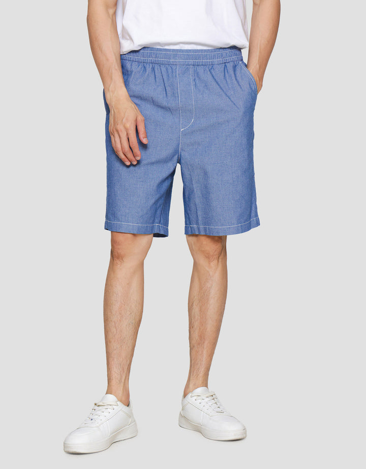 Suko Relax Chambray Celana Pendek Pria