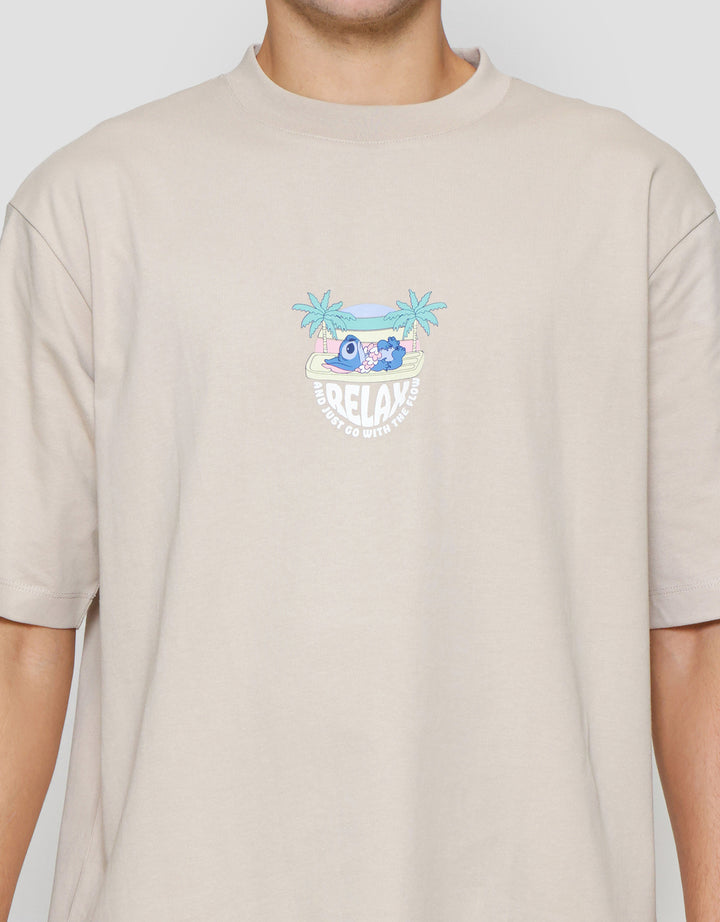 Suko Oversized Graphic Disney Kaos Lengan Pendek Pria