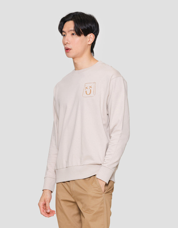Suko Sweater Graphic Sweatshirt Kerah Bulat Lengan PanjangPria