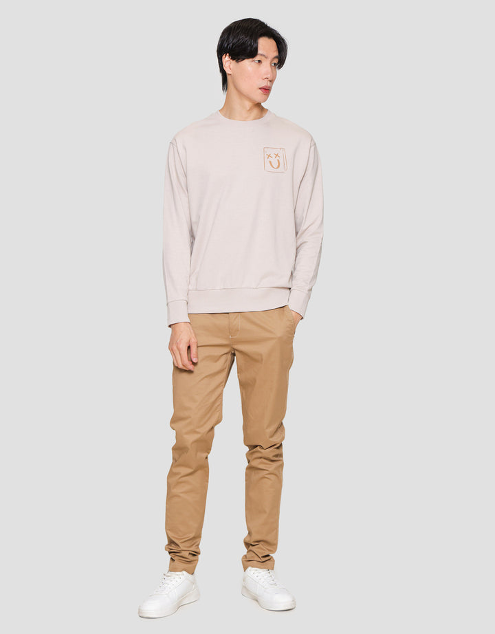 Suko Sweater Graphic Sweatshirt Kerah Bulat Lengan PanjangPria