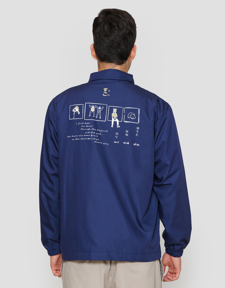 Suko Graphic Coach Print Jaket Pria