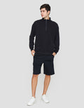 Suko Jaket Ritsleting 1/2 Sweater Pria