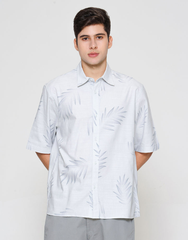 Suko Kemeja Motif Print Kemeja Lengan Pendek Pria