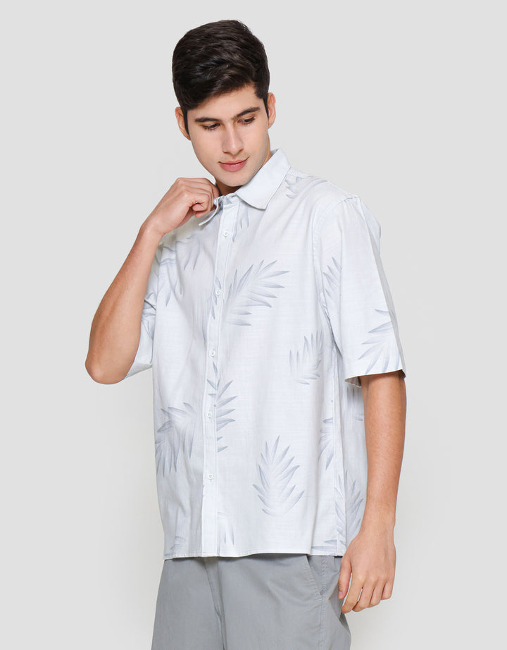 Suko Kemeja Motif Print Kemeja Lengan Pendek Pria