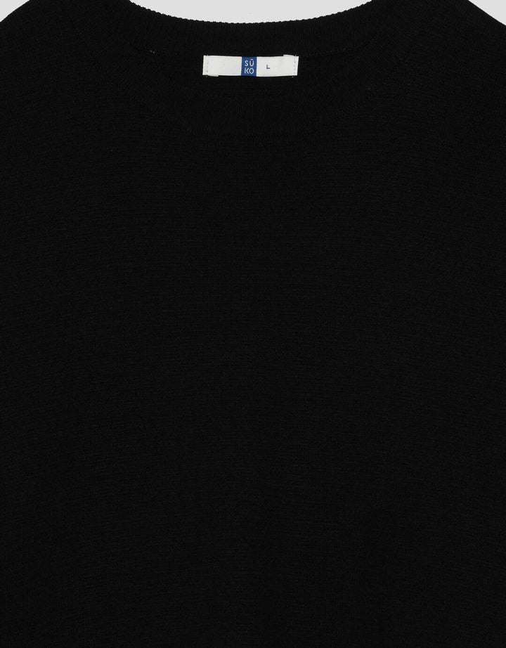 Suko Rajut Kerah Bulat Lengan Pendek Kaos Pria