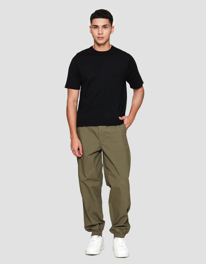 Suko Rajut Kerah Bulat Lengan Pendek Kaos Pria