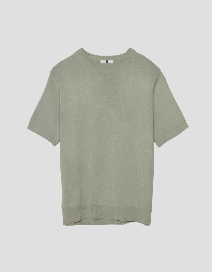 Suko Rajut Kerah Bulat Lengan Pendek Kaos Pria
