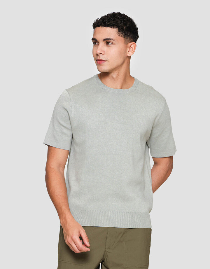 Suko Rajut Kerah Bulat Lengan Pendek Kaos Pria