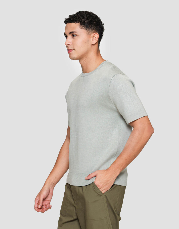 Suko Rajut Kerah Bulat Lengan Pendek Kaos Pria