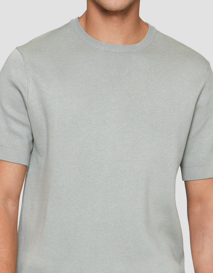 SUKO RAJUT KERAH BULAT LENGAN PENDEK KAOS PRIA