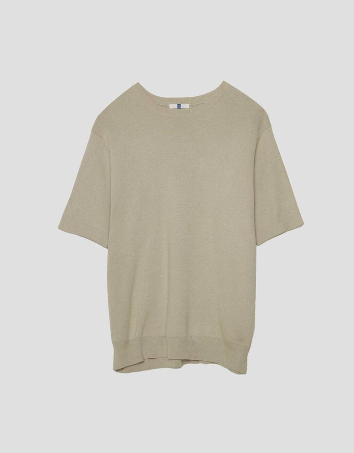 Suko Rajut Kerah Bulat Lengan Pendek Kaos Pria