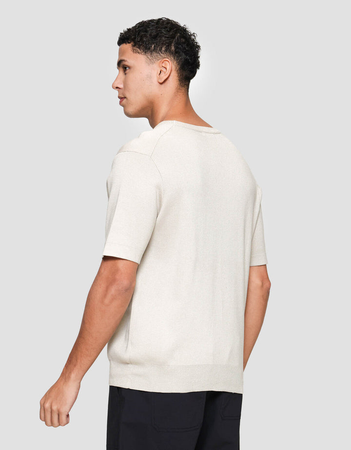 Suko Rajut Kerah Bulat Lengan Pendek Kaos Pria