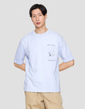 Suko Oversized Graphic Pocket Kerah Bulat Kaos Lengan Pendek Pria